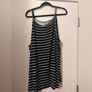 Maurice's Striped Black and White Women's Tank Top